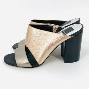 DOLCE VITA NEW IN BOX ROCKO METALLIC LEATHER HEEL SANDAL SHOES SIZE 8